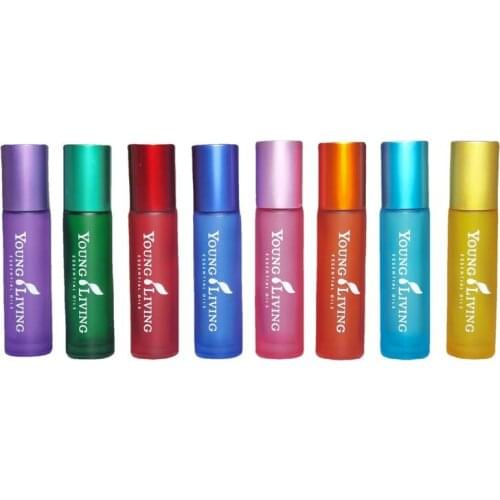 50Pcs 10ml Essential Oil Vial Mixing Thick Glass Jar Lid on Essential Oil for DoTERRA Empty Perfume Essential Oil Sample Bottles