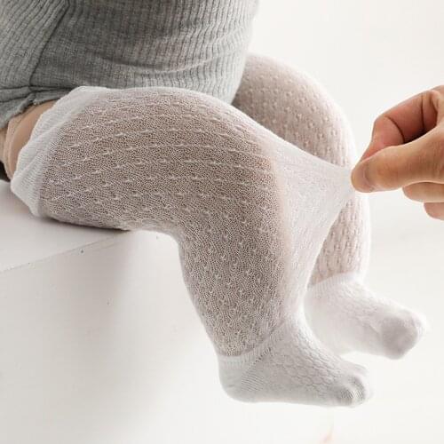 Ins Childrens Summer Thin Baby Mosquito Socks Over Knee High Stockings Over Knee Mesh Stockings Hole Baby Socks