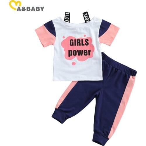 Ma&Baby 1-6Y Fashion Kid Girl Clothes Set One Shoulder T shirt Tops Denim Skirts Outfits Summer Child Girl Costumes