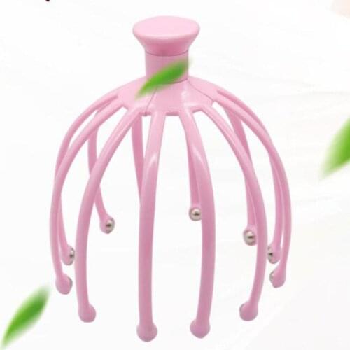 Head Massager 12 Roller Octopus Scalp Stress Relax Steel Ball Head Neck Massage Relaxation Spa Healing Care Tool