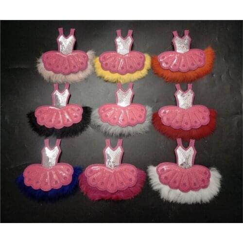Dress fur sequined patches para vestuario apliques de roupa decorative sew on patches for clothing parches para la ropa