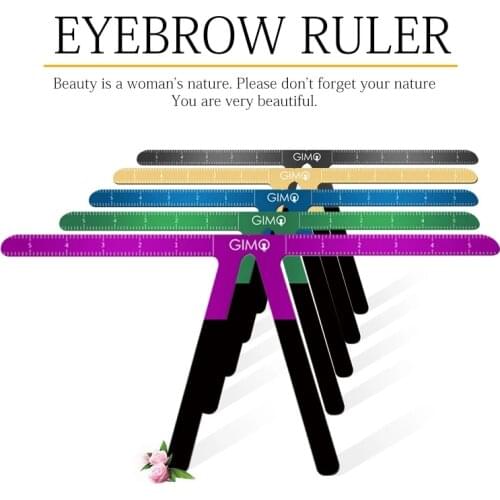 Microblading Eyebrow Ruler Stainless Steel Eyebrow Tattoo Measuring Ruler Eyebrow Template Eyelash Measure Tool Precise Position