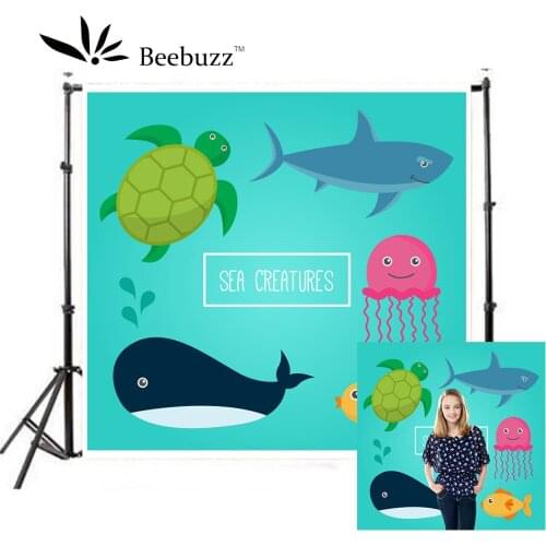 Sea animal cartoon style photography backdrops cartoon party photography background photography studio