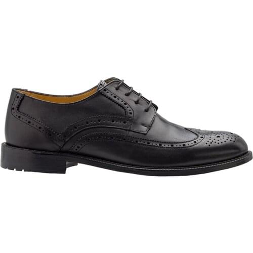 Casual Shoes for Men Leather Sole 100% Genuine Leather Orthopedic Lace-Up Black Color Suitable for Foot Anatomy Comfortable Normal Fit Fashion Business Classic Out of Sale Leather Shoes Wholesale 030101 K