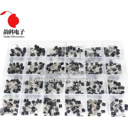 24Values TO-92 Transistor Assortment Assorted Kit Each BC327 BC337 BC517 BC547 BC548 BC549 2N2222 3906 3904 5401 5551 C945 1015