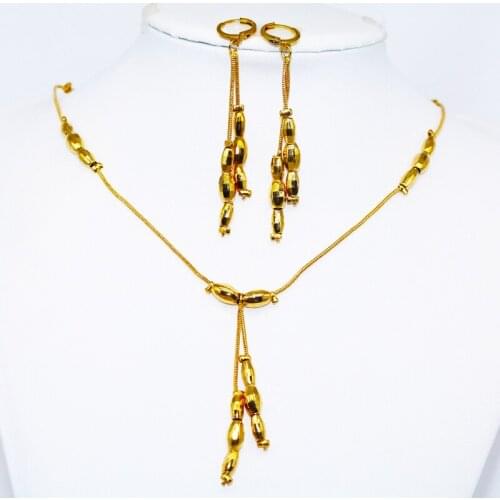 Conjuntos de joias de ouro etíopes, colar com pingente de moeda árabe, brinco, anel dubai, presentes para mulheres, conjunto de