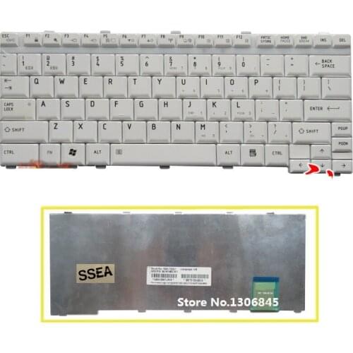 SSEA New US keyboard white For Toshiba Satellite U300 U305 M600 Laptop keyboard