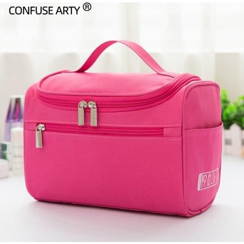 New travel wash cosmetic bag portable hook waterproof polyester portable large capacity hanging bag travel make up case