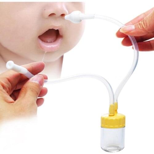 100% New Baby Safe Nose Cleaner Vacuum Suction Nasal Mucus Runny Aspirator Inhale Hot Selling