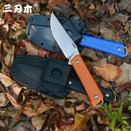 Sanrenmu S611 Fixed Blade Survival Knife G10 Handle 8CR14MOV Stainless Steel with sheath