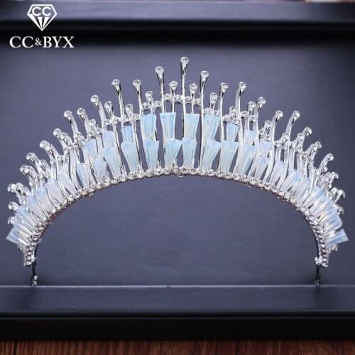 CC engagement jewelry tiaras and crowns hairbands cubic zircon wedding hair accessories for bride luxury special design XY299