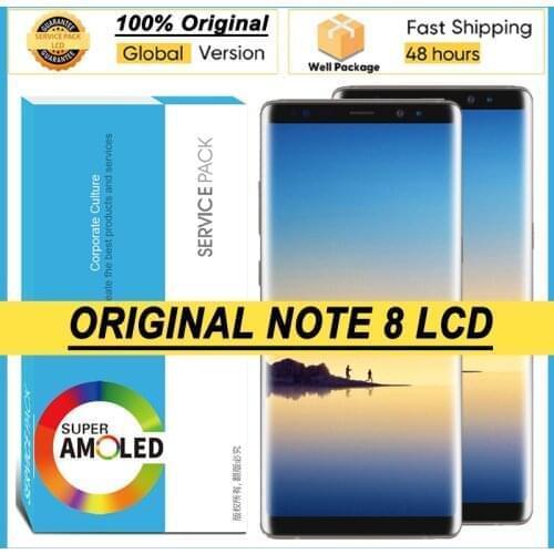 100% Original 6.3" Super Amoled Display for SAMSUNG Galaxy Note 8 Full LCD N950 N950F LCD Display Touch Screen Repair Parts