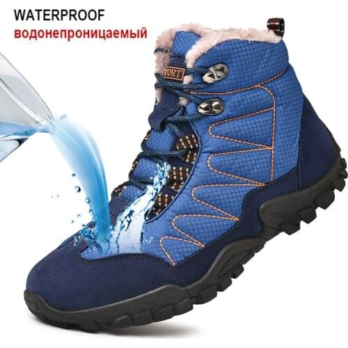 Couple Winter Hiking Shoes Waterproof Trekking Shoes Men Women Outdoor Climbing Hunting Boots Anti-skid Wearable Tactical Boots