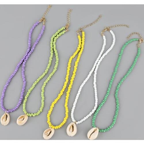 Pauli Manfi Fashion Metal Candy Color Resin Necklace Womens Popular Simple Sweater Chain Banquet Accessories