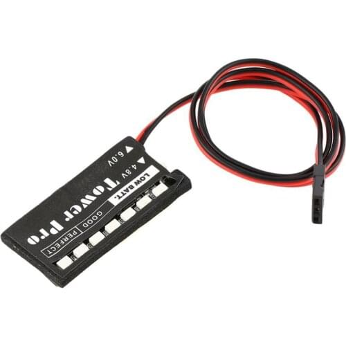 RC Model 7 LED Receiver Battery Voltage Indicator Monitor Car 4.8/6v KG Battery capacity indicator TOWER-PRO
