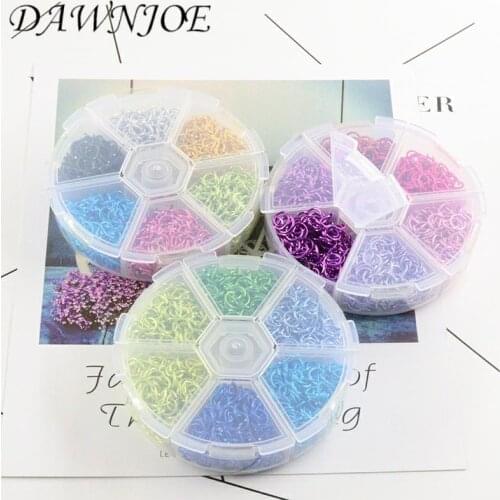 DAWNJOE Plating Multiple Color Opening Jump Ring 1080 pcs/case Ring DIY Jewelry Accessories Bracelet KeyChain Pendant Connector