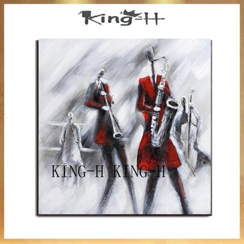 Hand-painted oil painting abstract characters on the wall of modern decorative painting the living room hotel lobby wall