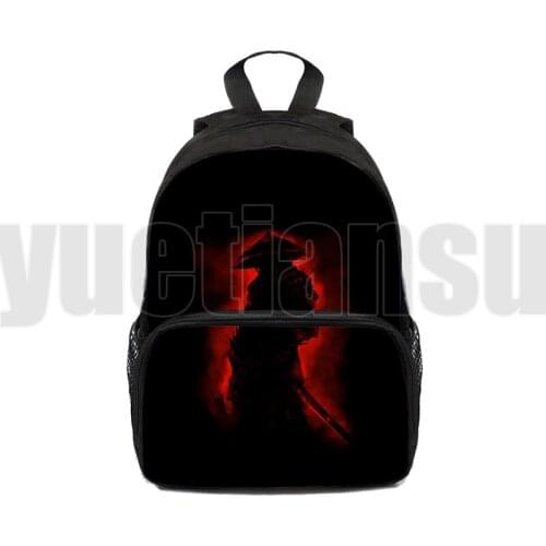 Hip Hop 12/16 Inch 3D Printing Bushido Samurai Backpack Children Mini Bag Kindergarten Anime Bag Japan Samurai Travel Backpack