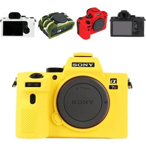 Top Texture Design Rubber Silicon Case Body Cover Protector Frame Skin for Sony A7 A7R Mark III ILCE-A7RM3 ILCE-A7M3 Camera Soft