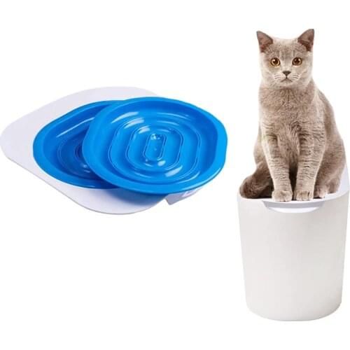 Litter Box for Cats Plastic Cat Toilet Trainer Cat Toilet Training Kit Litter Tray Mat Pet Cleaning Supply Training Products