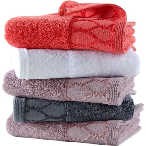Cotton thickened adult face towel household wash jacquard printed face towel skin-friendly soft towel