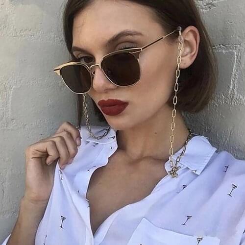 RE New Design Vintage U-shaped Tassel Glasses Chain Metal Neck Chain Sunglasses Lanyard Women Glasses Accessories Jewelry 2020