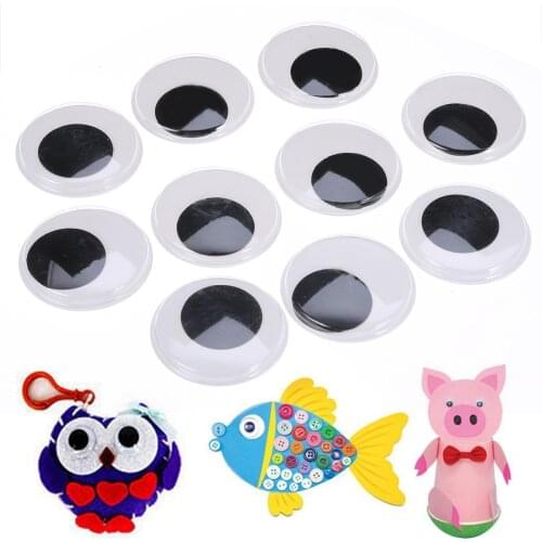 10pcs Fake Doll Eyes 50mm Big Black Wiggle Googly Eyes Washers For DIY Scrapbooking Craft Supplies Doll Accessories