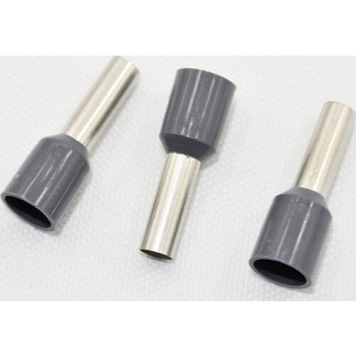 1000PCS Gray 12 AWG 4mm2 Insulated End Terminal Wire Copper Crimp Connector E4012 Insulated Cord End Terminal Wire Ferrules