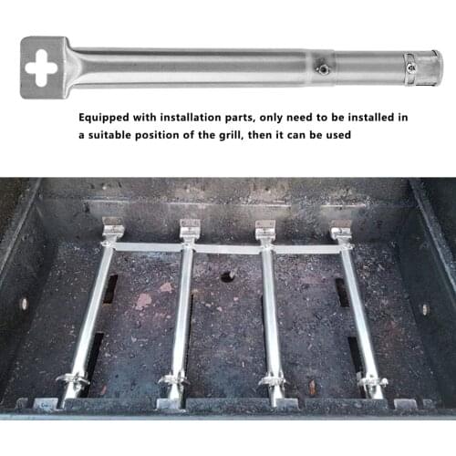 4pcs Burner Tubes Adjustable Grill Tubes Universal Stainless Steel Pipe Tube Burners BBQ Grill Tube Burners BBQ Gas Grill Parts