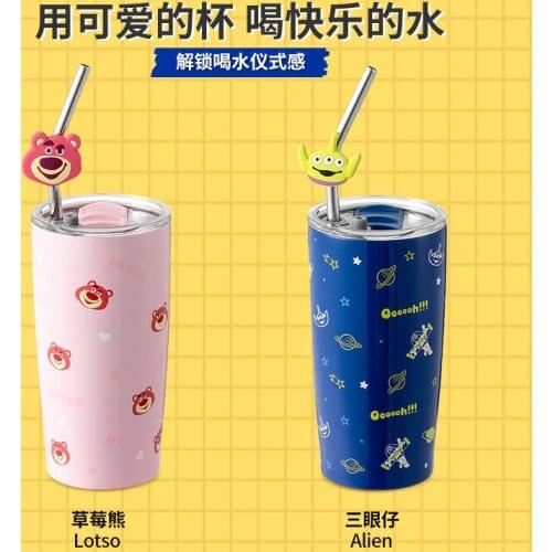 550 ML Disney girls women Cartoon Toy Story milk cups With straw kids gift Sport Bottles coffee cup
