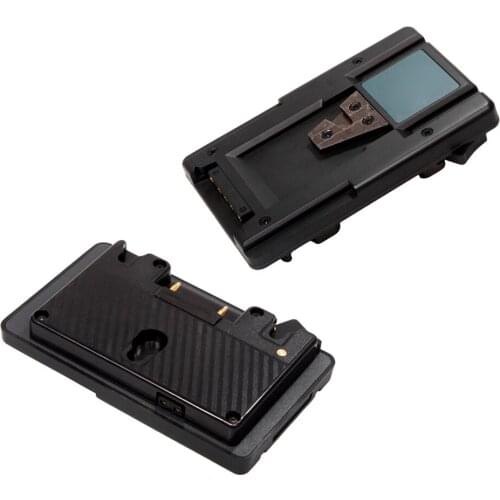 Gold Mount to V Mount Battery Adapter Plate Converter with D-tap Port for Panasonic Battery to Sony Camera S-GP-A