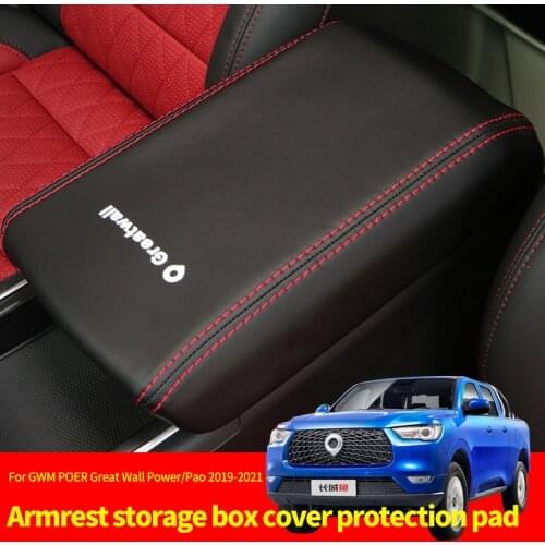 Car Armrest Pad Covers Seat Armrests Box Pads Armrest Storage Protection Cushion For GWM POER Great Wall Power/Pao 2019-2021