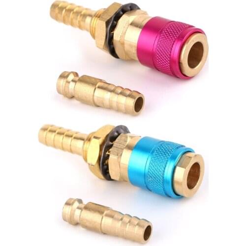 Water Cooled Gas Adapter Quick Connector Fitting For TIG Welding Torch +8mm Plug Random Color