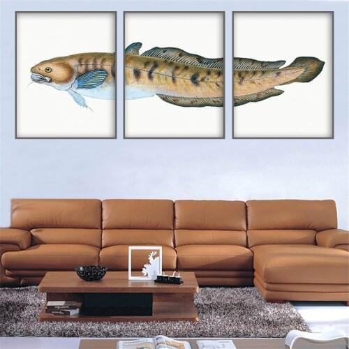 Print Colorful Big Fishing Vintage Poster Set Of 3 Whale Art Print Whale Triptych Bathroom Wall Art Wall Painting