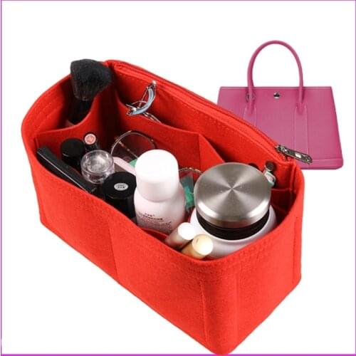 For Garden Party 30 36 Felt Cloth Insert Speedy Bag Organizer Makeup Handbag Organizer Travel Inner Purse Cosmetic Mommy Bags
