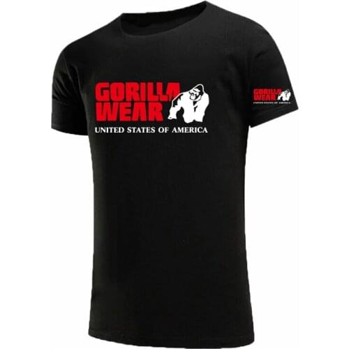 Mens Gorilla wearing Print Tees summer new cotton o neck short sleeve t shirt men fashion trends fitness tshirt free shipping