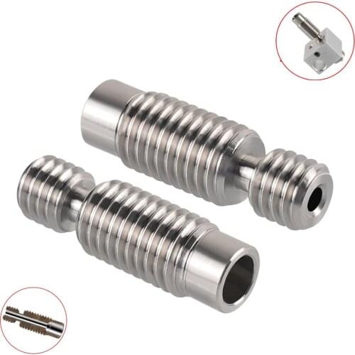 MEGA E3D V6 Titanium Alloy Throat 3D Printer Parts M7 M6 Throat For 1.75mm Filament 3D Printer Full Metal Throat Anti Corrosion