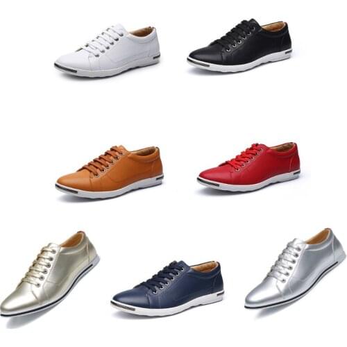 Fashion Tide Mens Breathable Shoes White Non-Slip Casual Flats Spring Autumn Male Outdoor Sports Driving Shoes British Sneakers