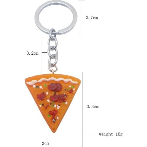 Best Friends Friendship Auto Creative Gift For Friend Pizza BFF Keychain Food Pizza Auto Key Chain Ring Holder