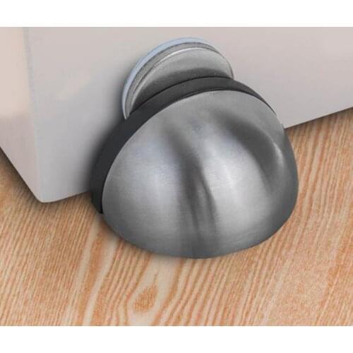 Stainless Steel Rubber Magnetic Door Stopper Non Punching Sticker Hidden Door Holders Floor Mounted Nail-free Door Stops Hot