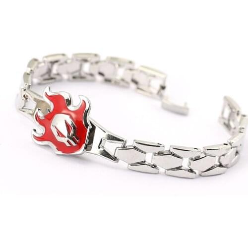 Anime Bleach Kurosaki Ichigo Mask Alloy Fashion Gothic Jewelry Wristband Wrap Men Bracelets Chain Bangle Halloween Cosplay Prop