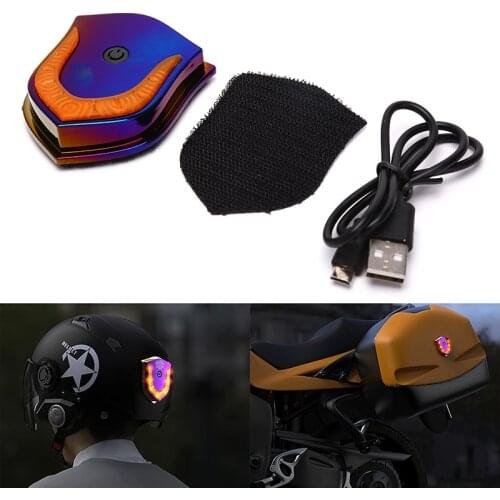 Motorcycle V Shield USB Smart Wireless Helmet Side Box Light Night Warning Light