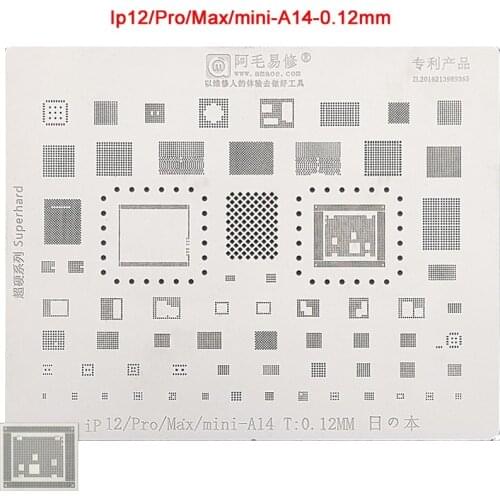 Amaoe BGA Reballing Stencil Kits Set Solder for iphone 12 11 X/XS/XS max/XR /Mini/8/8P/7/6S/6/5S A13/12/A11/A10/A9/A8 Chip