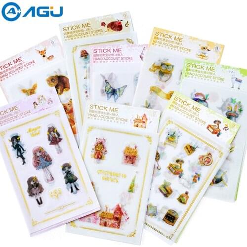 AAGU 3PCS/Pack Foil Christmas Stickers Scrapbooking Custom/Halloween/Cute Buliet Journal Stickers Adhesive Planner Sticekrs