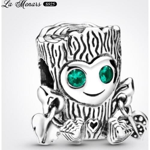 La Menars New Tree Monster Bead Fit Original Pandora Charm Bracelet Genuine 925 Sterling Silver For Women Jewelry DIY Making