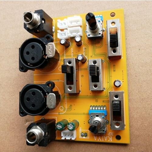 Full-range pure bass dual-channel balanced input stereo gain BTL bridged fever pre-effect input board for audio amplifier