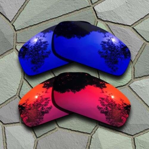 Violet Blue&Violet Red Sunglasses Polarized Replacement Lenses for Oakley Monster Pup