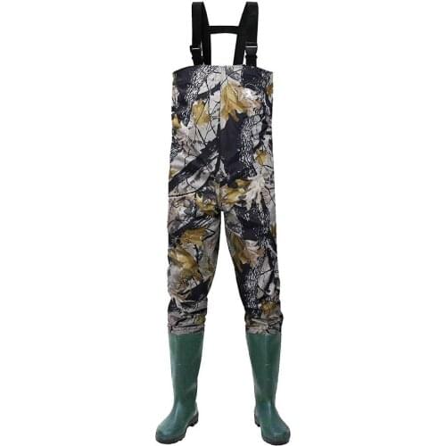 Fishing Half-length Waders Camouflage Waterproof Fly Fishing Waders Trousers With Boots Women Men Hunting Fisherman Bib Shorts