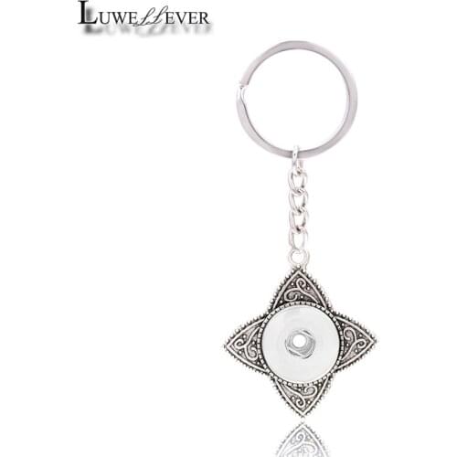 Interchangeable Top Popular 037 Fashion Metal Key Chains Fit 18mm Snap Button Keychain Jewelry For Men Women Key Rings Gift