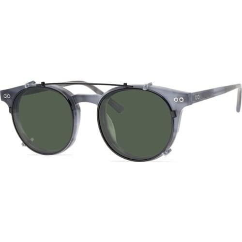 Clip On Sunglasses Polarized Lens Men Women Johnny Depp Glasses Luxury Brand Vintage MILAN Acetate Glasses Frame Top quality